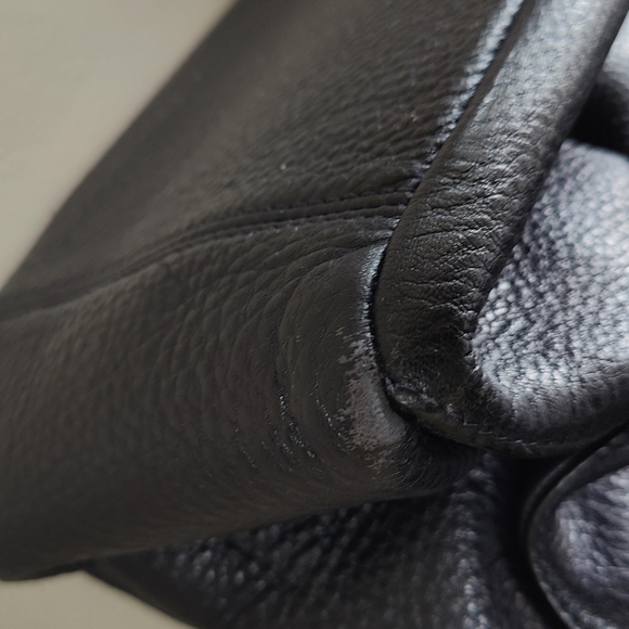 Coach Leather Midnight Blue Handbag Shoulder Bag - Picture 8 of 10